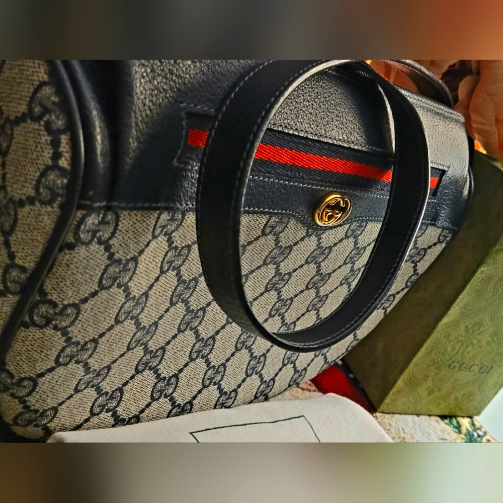 Vintage Gucci Ophidia Supreme Navy GG Crossbody Bag